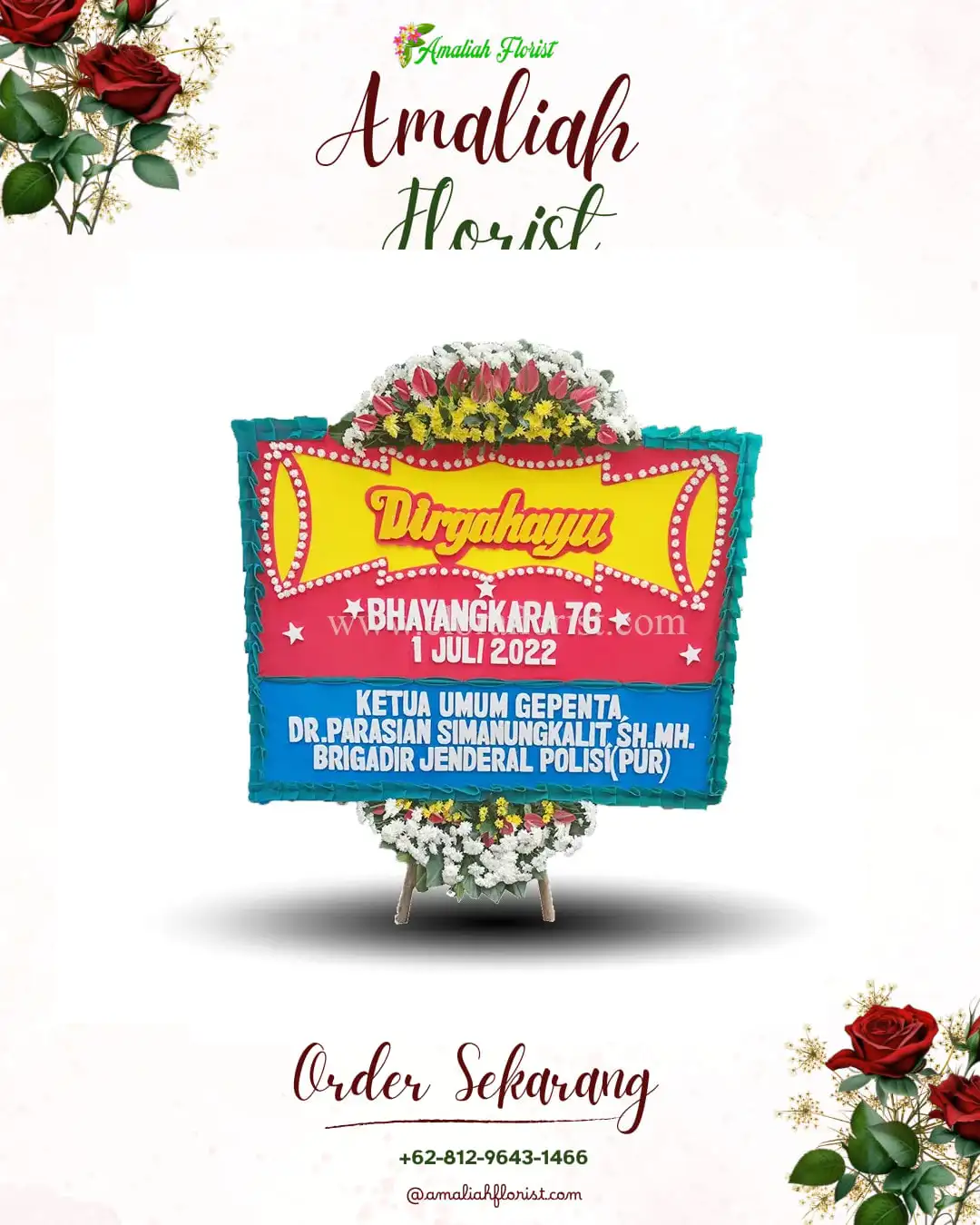 Papan Bunga HUT Ulang Tahun Gunungtoar